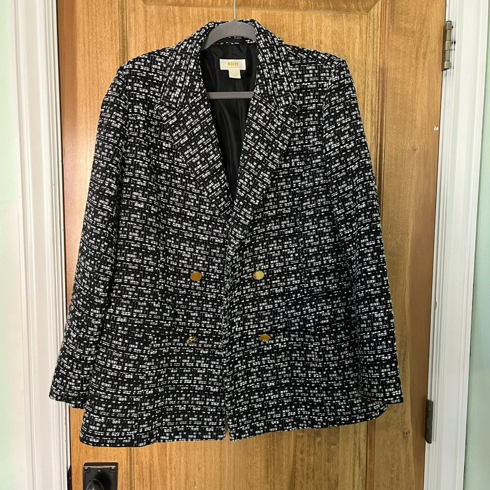 Anthropologie Black and White Blazer